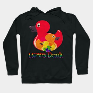 Love Duck Rainbow Hoodie